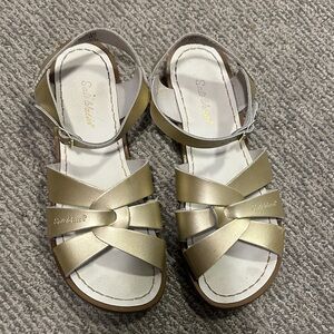 Salt Water Sandals by Hoy - Metallic Gold Sandals